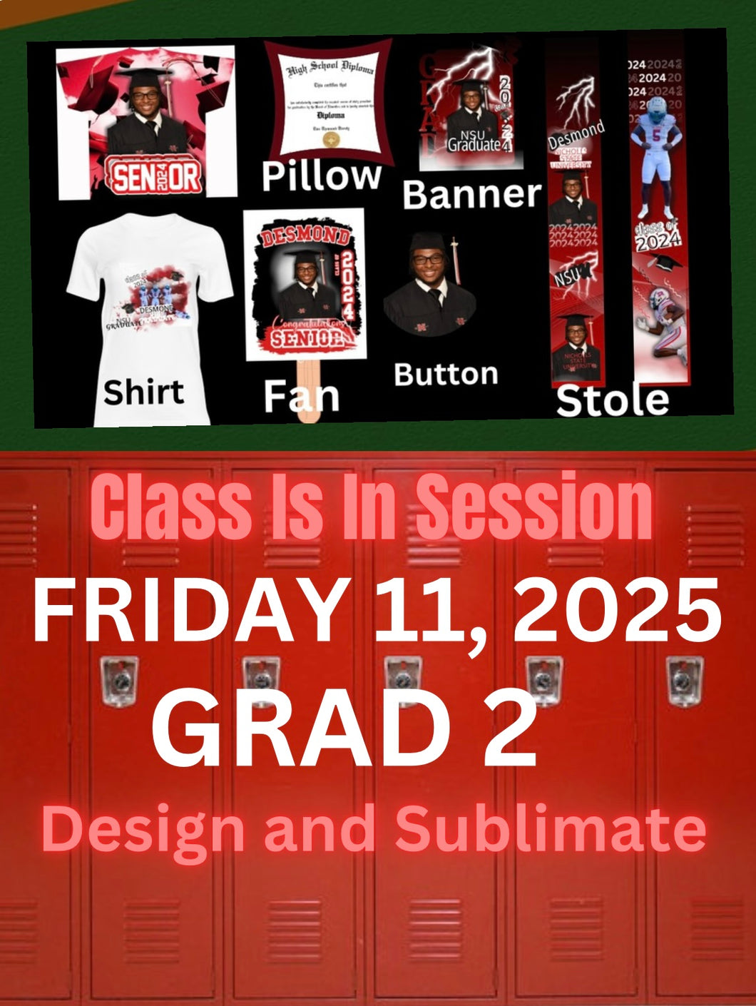 Graduation sublimation design and create