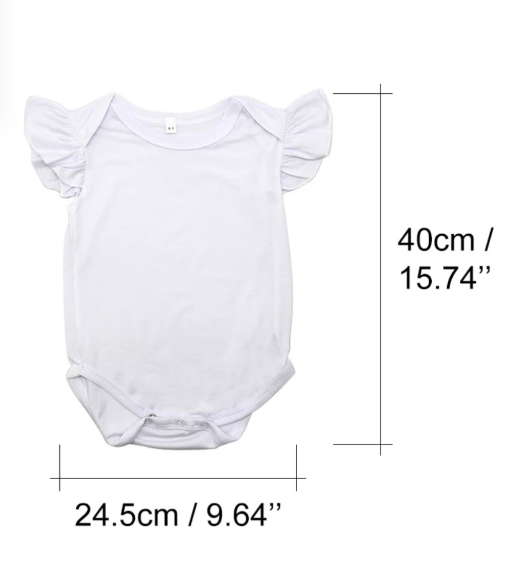 Ruffle baby body suit
