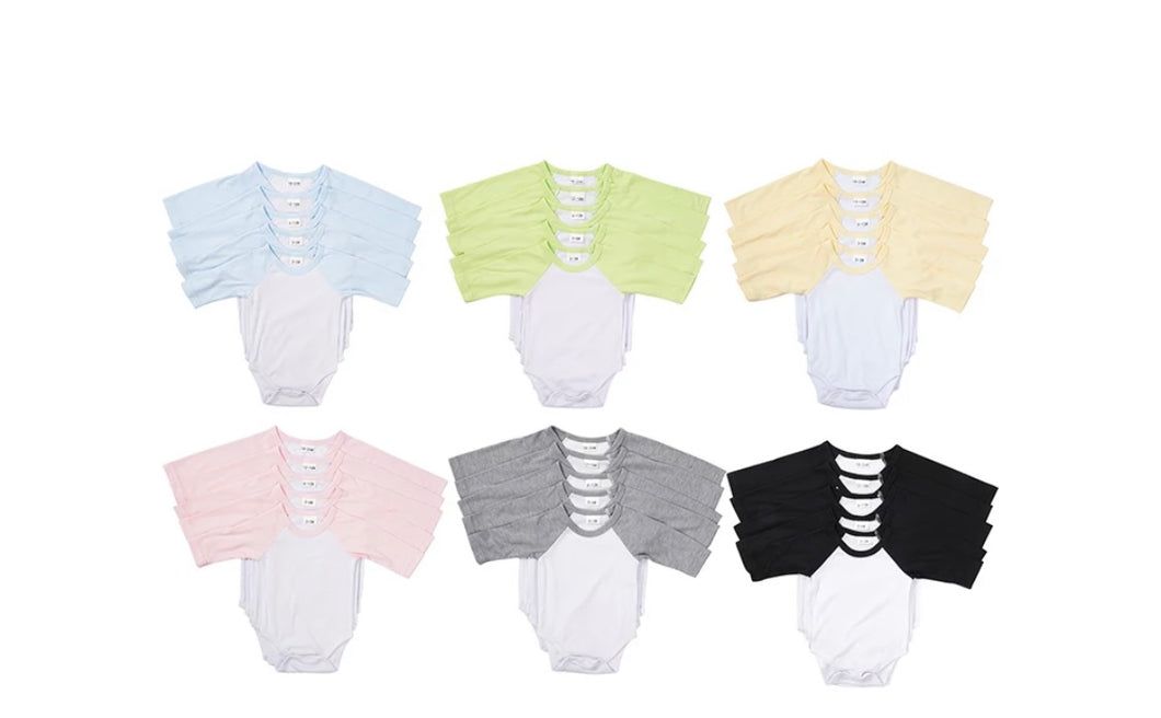Baby long sleeve raglan onesies